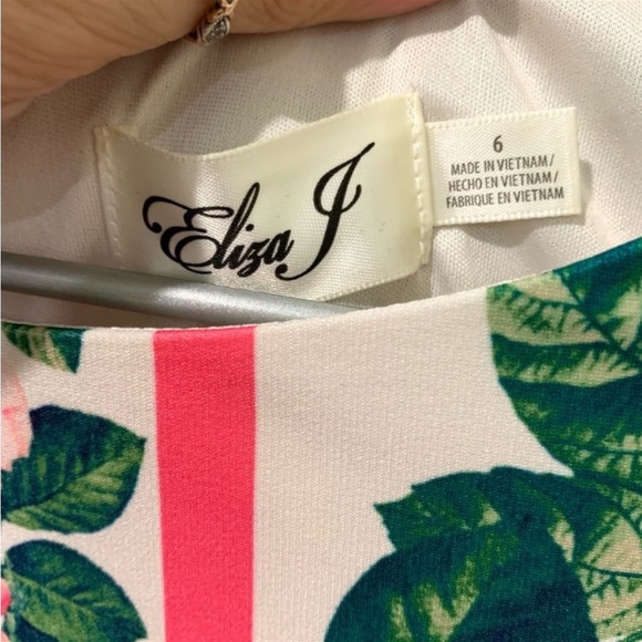 Eliza J Floral Pink Border Print Sheath Dress - Picture 5 of 10